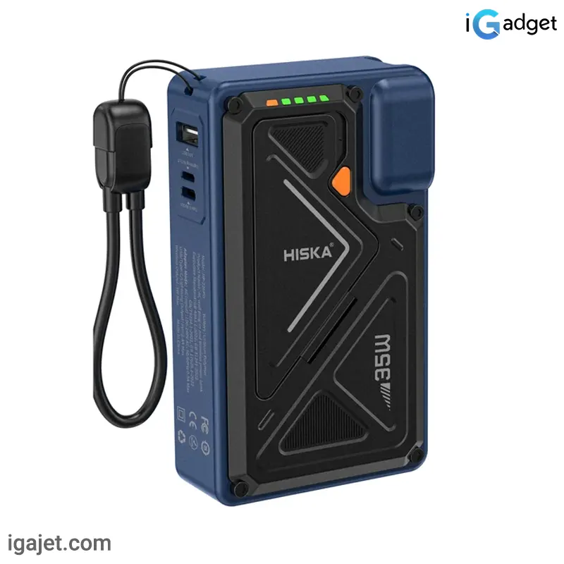 پاوربانک هیسکا مدل HP-226PD ظرفیت ۲۰۰۰۰ میلی آمپر ساعت